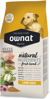 Pienso Perros Ownat Classic Cordero y Arroz 20 kg