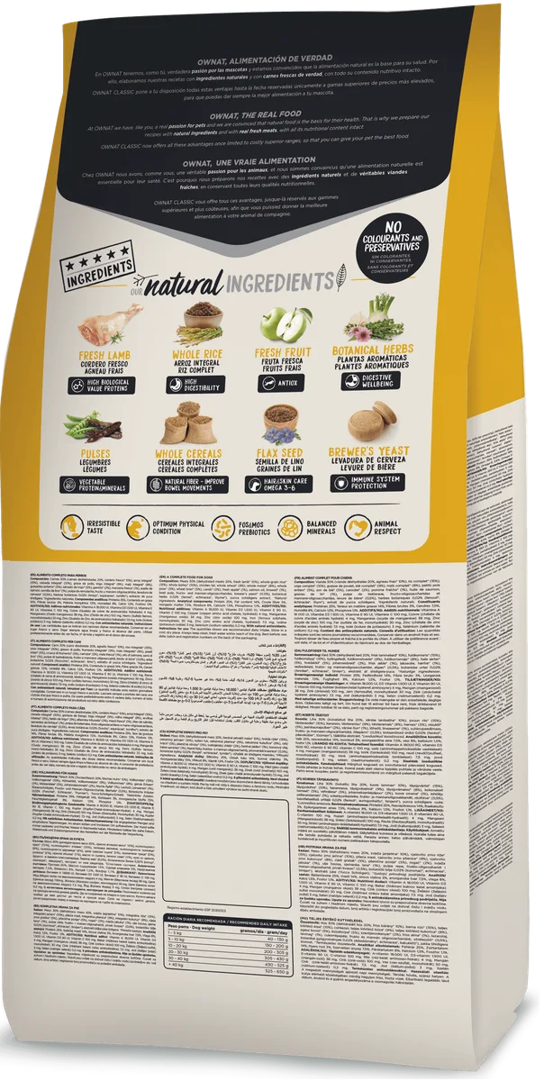 Pienso Perros Ownat Classic Cordero y Arroz 4 kg — foto 2