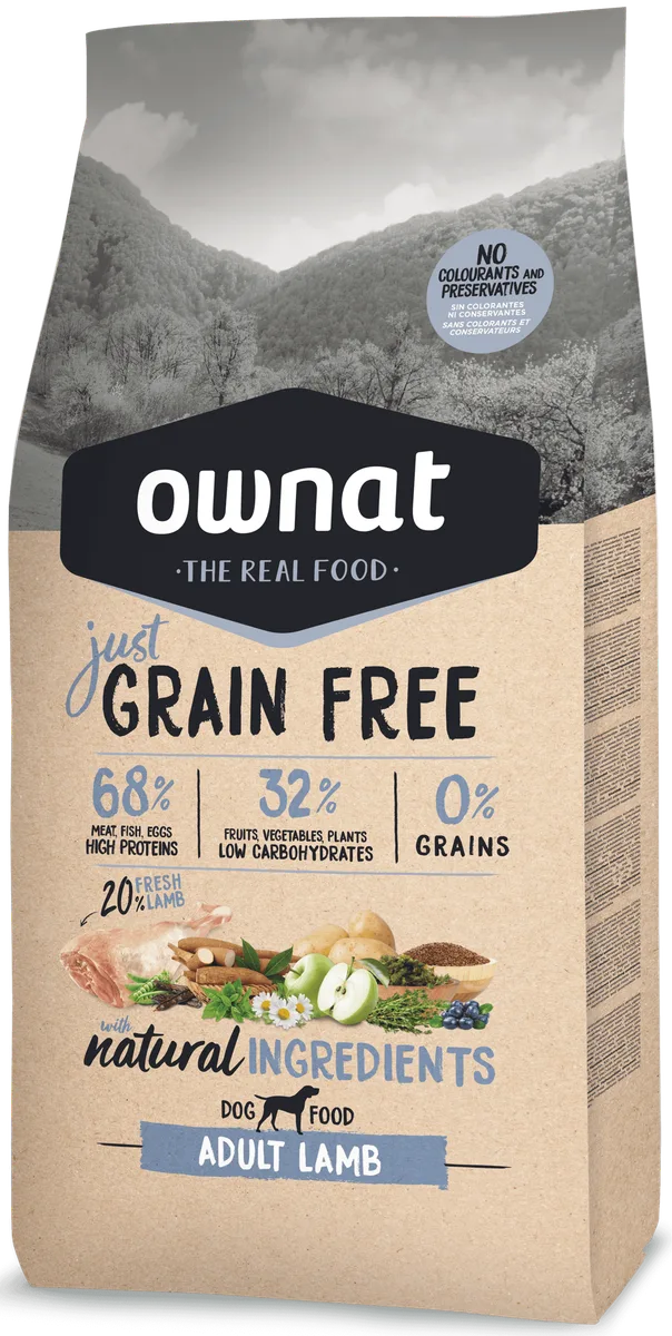 Pienso Perros Ownat Just Grain Free Adult Cordero 3 kg — foto principal