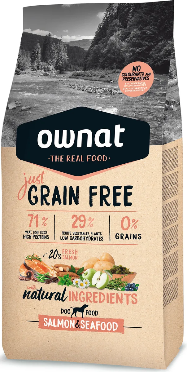 Pienso Perros Ownat Just Grain Free Salmon y Marisco 14 kg — foto 2