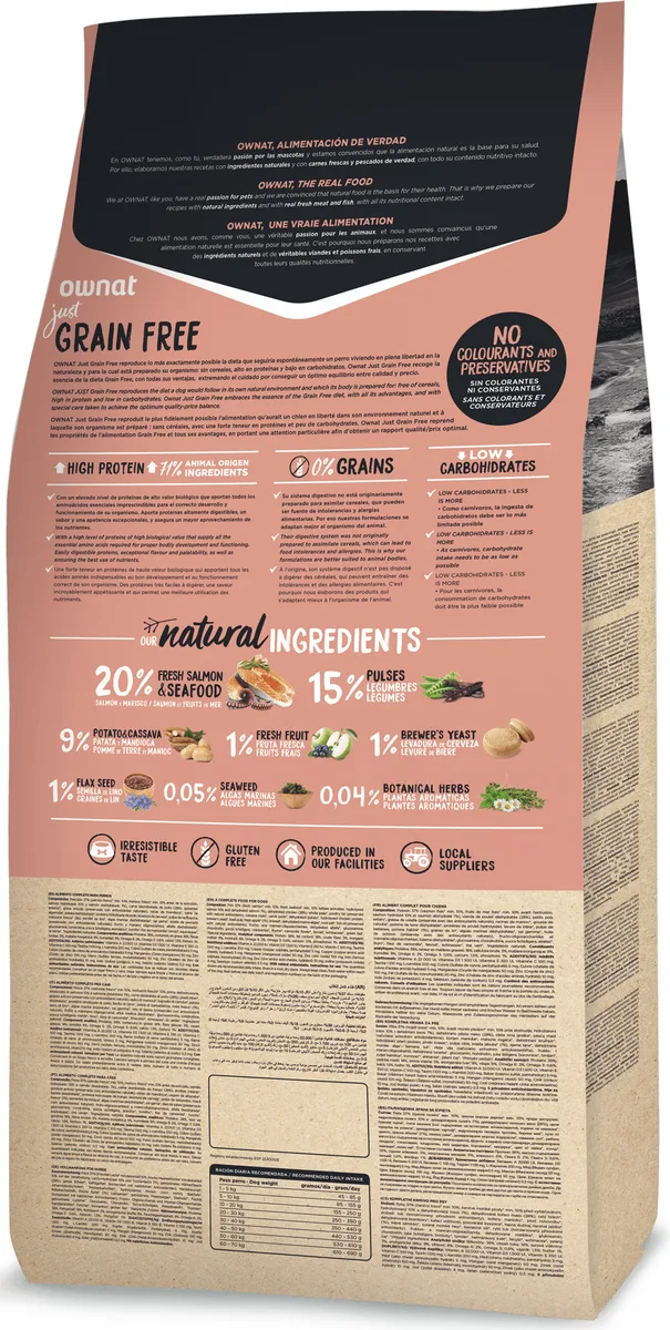 Pienso Perros Ownat Just Grain Free Salmon y Marisco 14 kg — foto 3