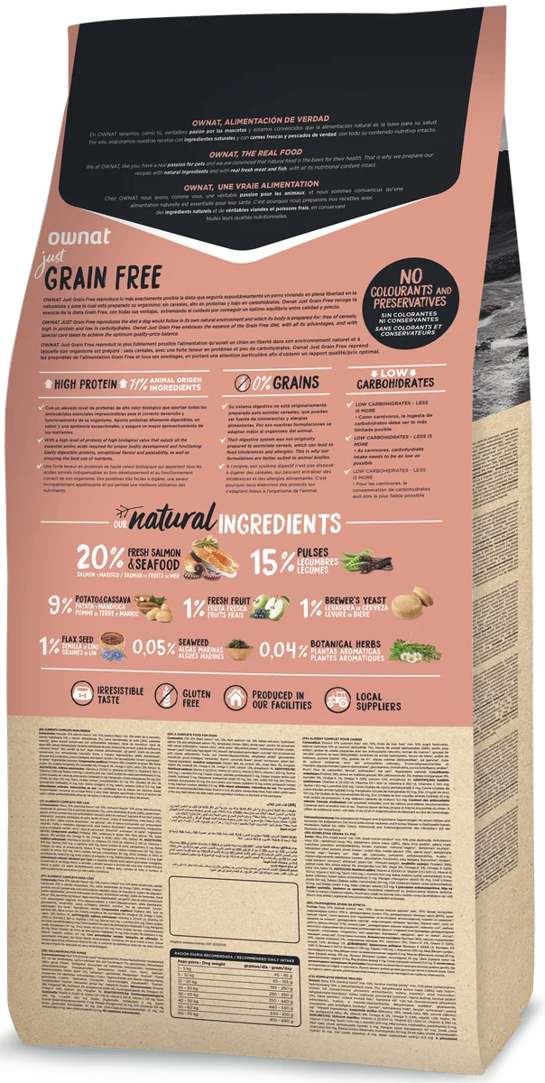 Pienso Perros Ownat Just Grain Free Salmon y Marisco 14 kg — foto 4