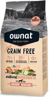 Pienso Perros Ownat Just Grain Free Salmon y Marisco 14 kg