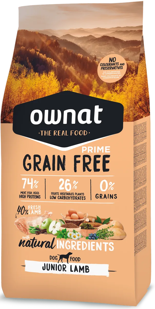 Pienso Perros Ownat Grain Free Junior Cordero 3 kg — foto principal
