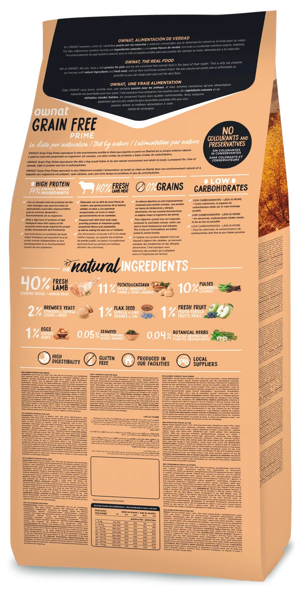 Pienso Perros Ownat Grain Free Junior Cordero 3 kg — foto 2