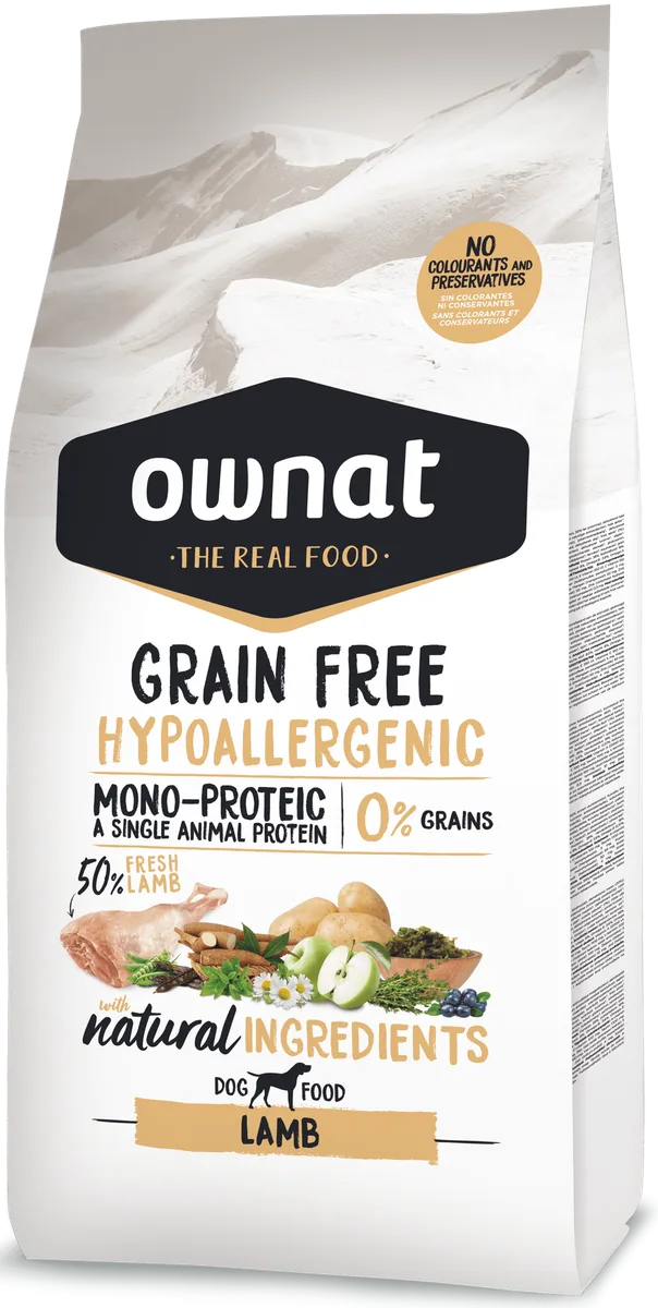 Pienso Perros Ownat Grain Free Hypoallergenic Cordero 3 kg — foto principal