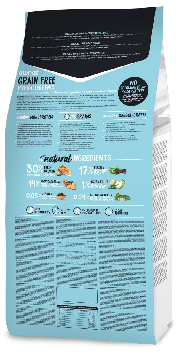 Pienso Perros Ownat Grain Free Hypoallergenic Salmon 3 kg — foto 2
