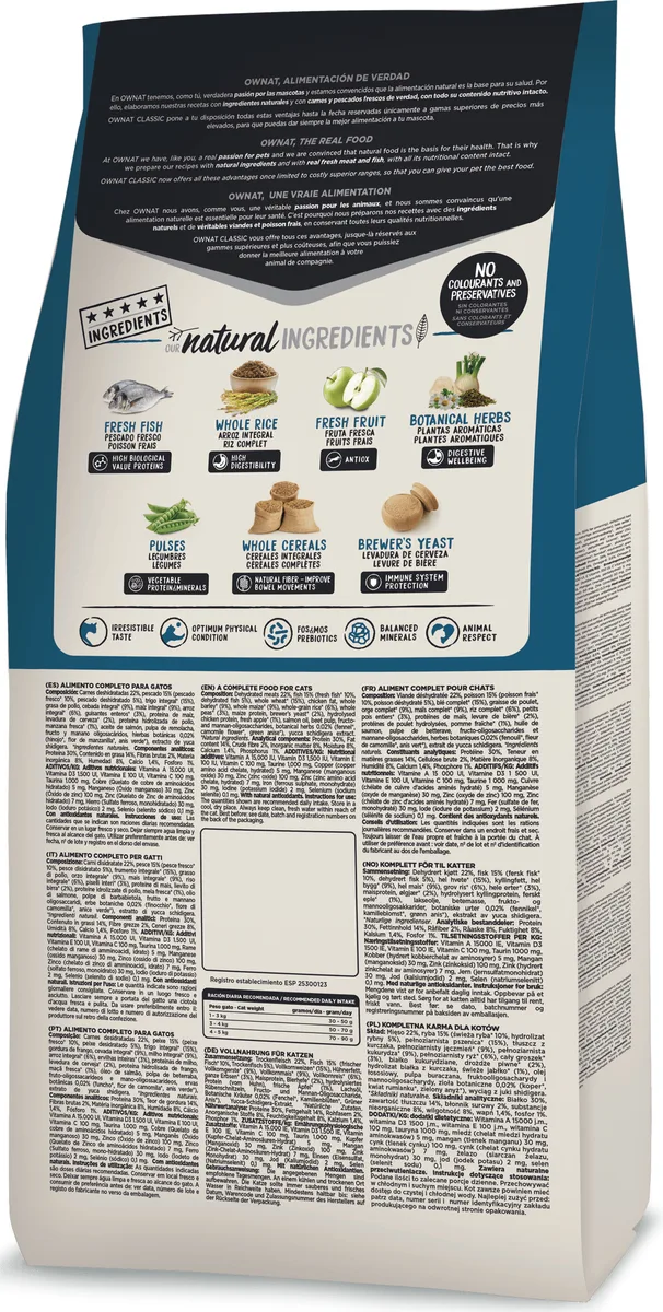 Pienso Gatos Ownat Classic Pescado 4 kg — foto 3