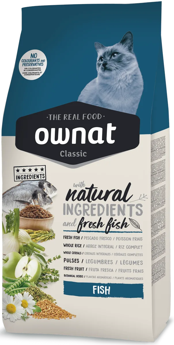 Pienso Gatos Ownat Classic Pescado 4 kg