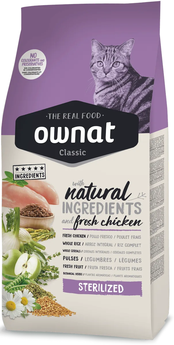 Pienso Gatos Ownat Classic Sterilized 15 kg