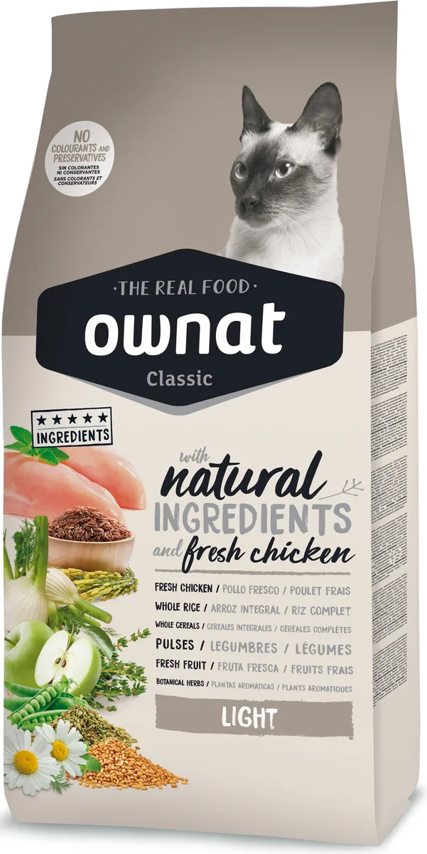 Pienso Gatos Ownat Classic Light 4 kg
