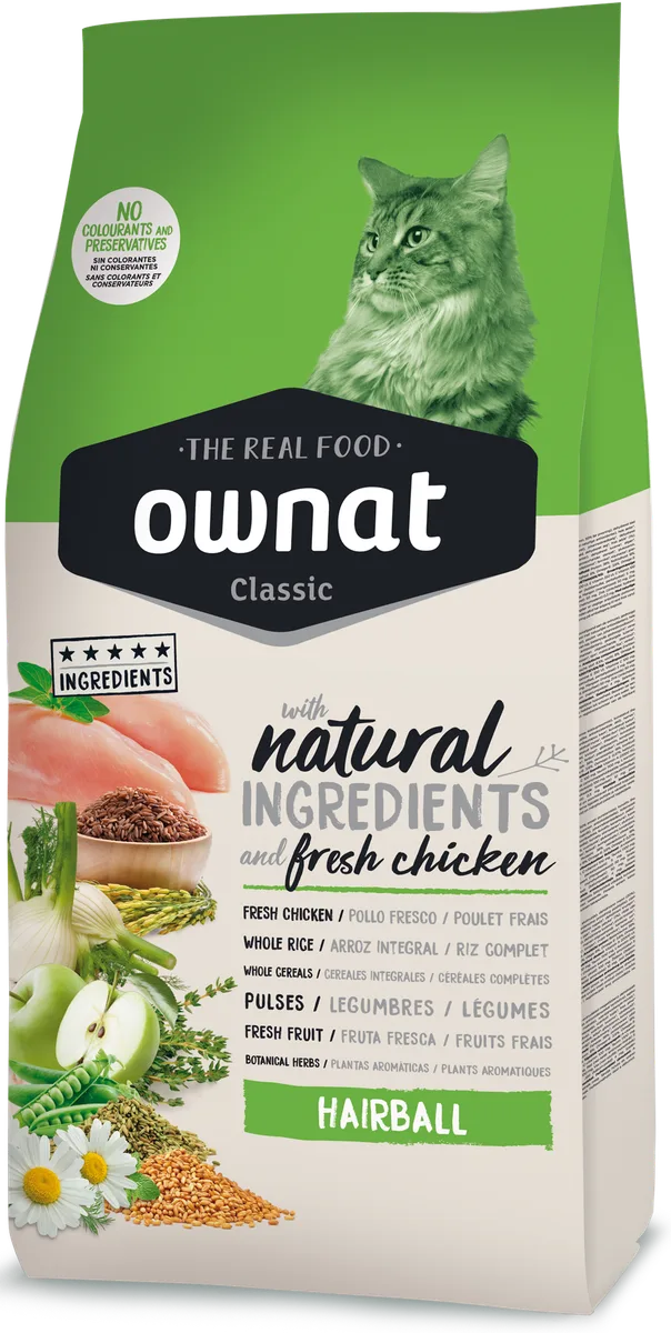 Pienso Gatos Ownat Classic Hairball 4 kg — foto 2