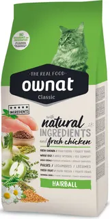 Pienso Gatos Ownat Classic Hairball 4 kg