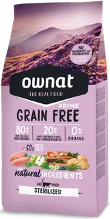 Pienso Gatos Ownat Prime Grain Free Sterilized 3 kg