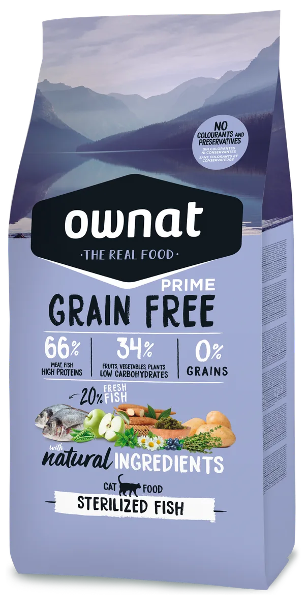 Pienso Gatos Ownat Prime Grain Free Sterilized Pescado 3 kg — foto principal