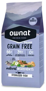 Pienso Gatos Ownat Prime Grain Free Sterilized Pescado 3 kg