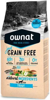 Pienso Perros Ownat Just Grain Free Adult Trucha 14 kg