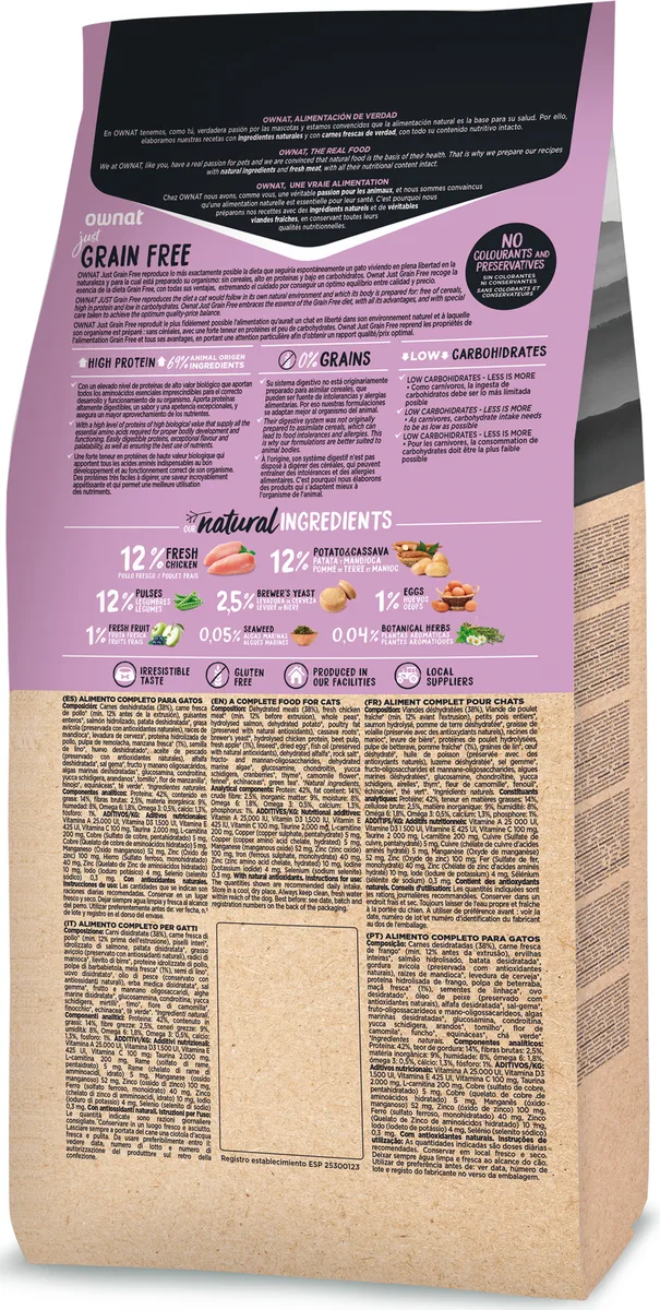 Pienso Gatos Ownat Just Grain Free Sterilized 8 kg — foto 3