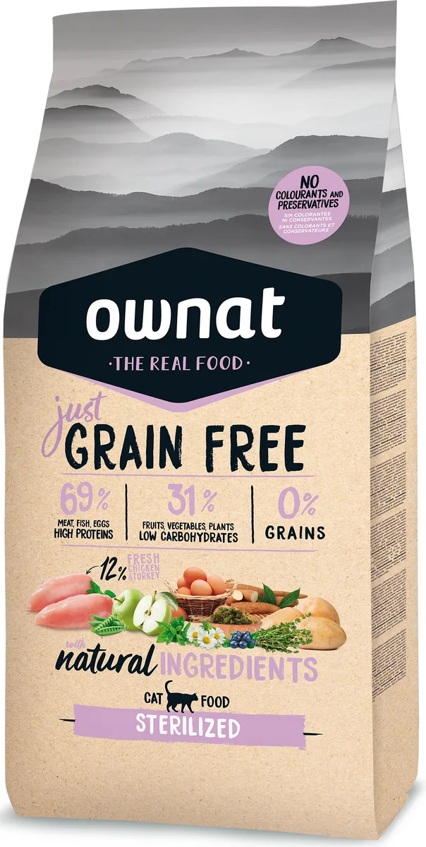 Pienso Gatos Ownat Just Grain Free Sterilized 8 kg — foto 2