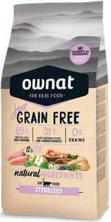 Pienso Gatos Ownat Just Grain Free Sterilized 8 kg