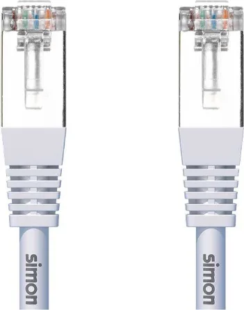 Cable Ethernet Rj45 Cat6 3 metros Blanco Simon