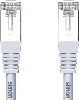 Cable Ethernet Rj45 Cat6 3 metros Blanco Simon