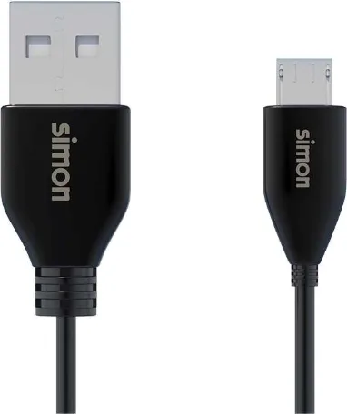 Cable Micro Usb a Usb a 1 Metro Negro Simon — foto 2
