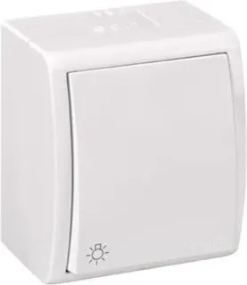 Pulsador Blanco  Luz Simon Serie Aquarius