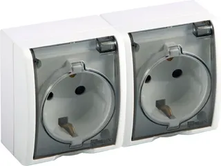Base Enchufe Doble Simon Aquarius Blanco
