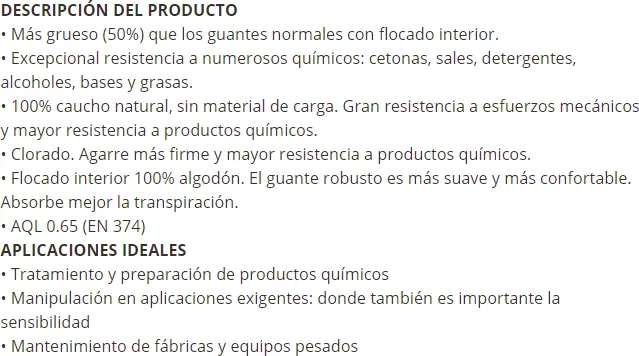 Guante Caucho Natural Ansell Extra T.10 87955 — foto 4