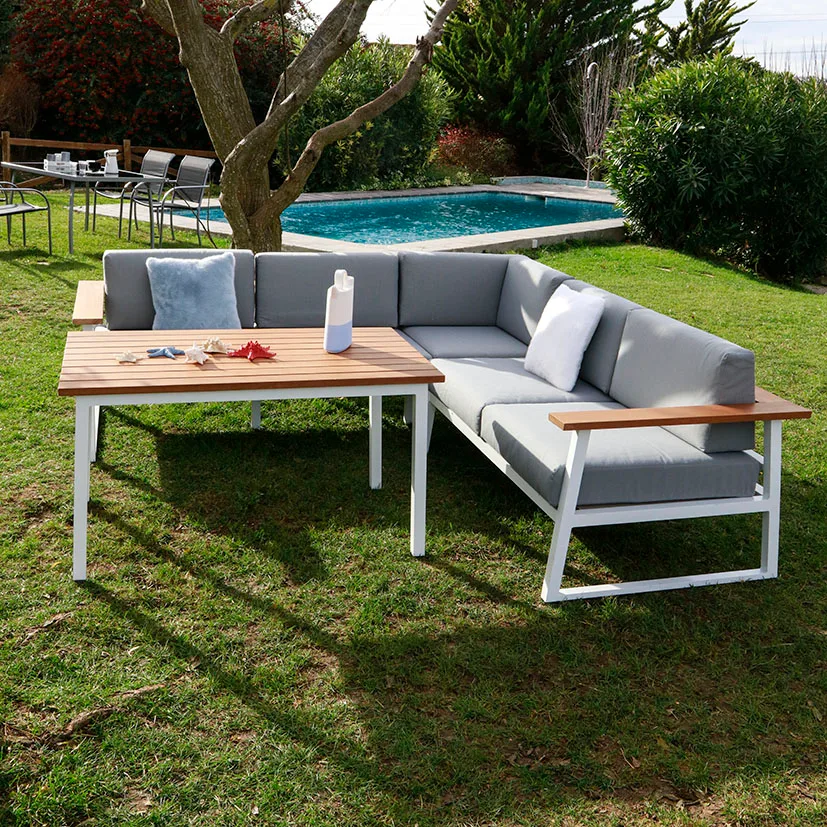 Conjunto Jardín Verona aluminio y Madera — foto 2
