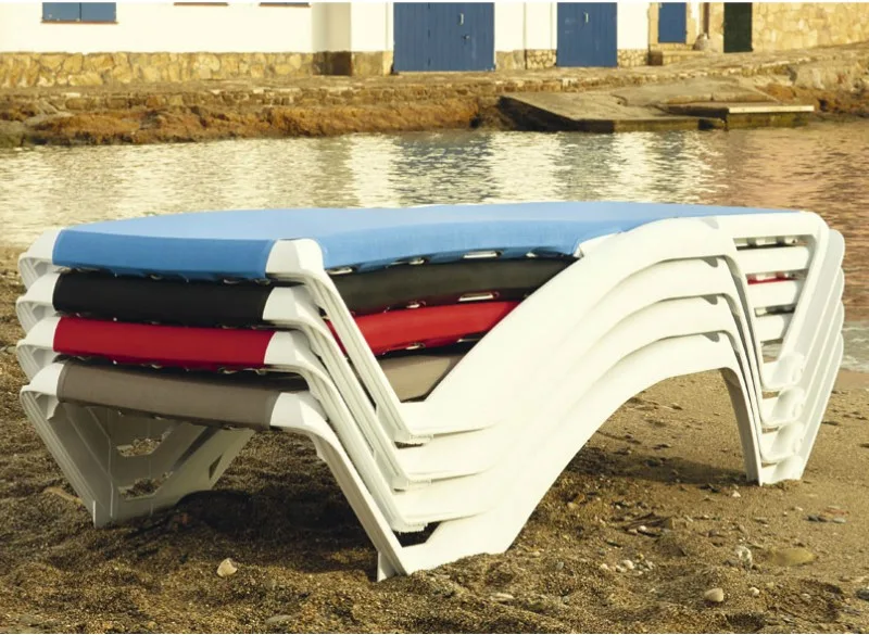 Tumbona Acqua 73x190x35 Blanca/azul — foto 6