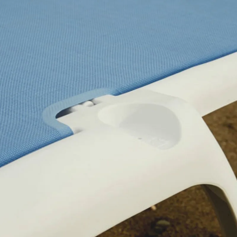 Tumbona Acqua 73x190x35 Blanca/azul — foto 4