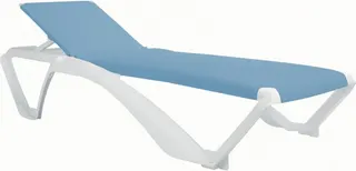 Tumbona Acqua 73x190x35 Blanca/azul