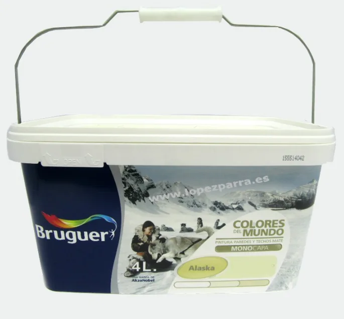 Pintura Plastica Blanco Luminoso Colores del Mundo Alaska 4l