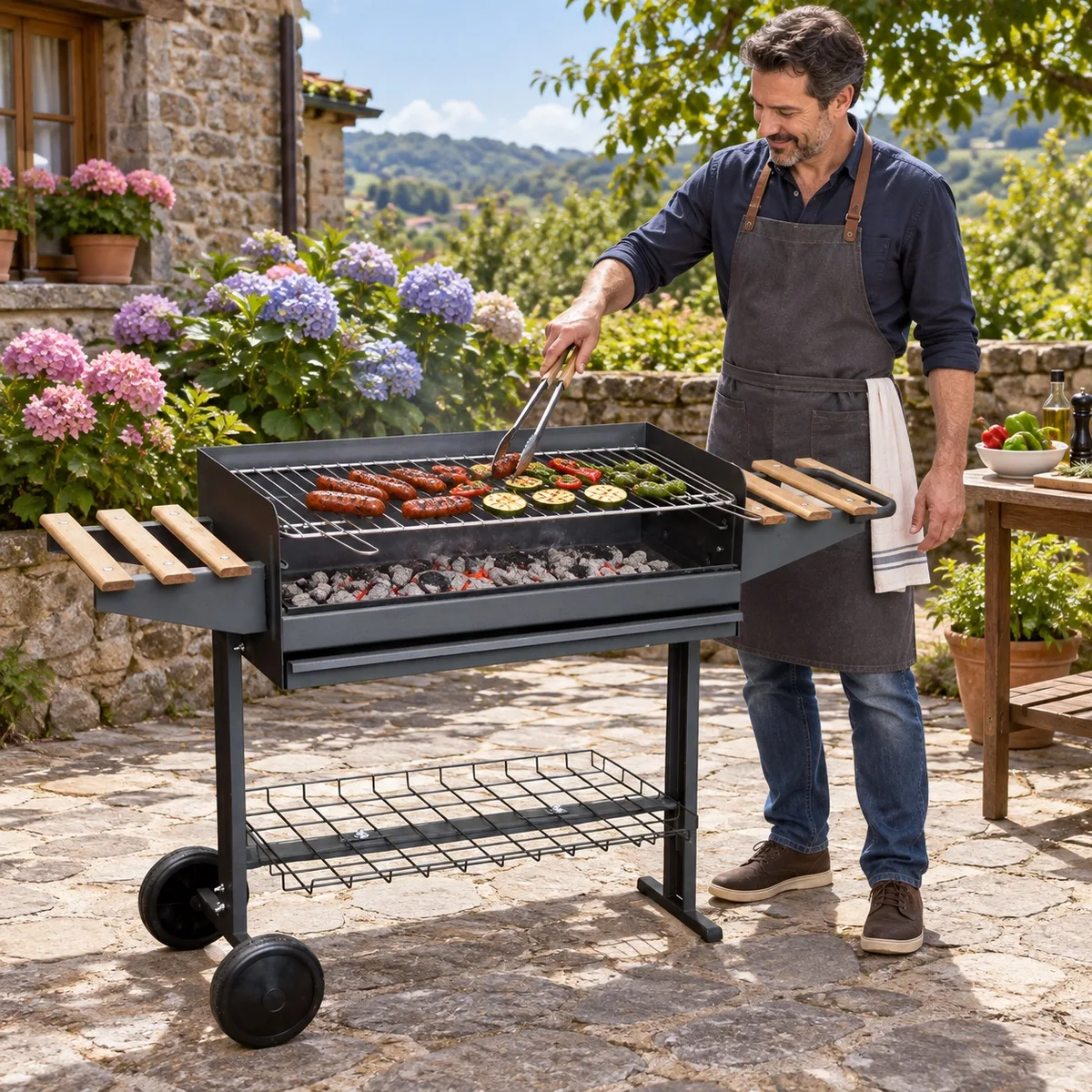 Barbacoa Carbon Modelo Berlinda 120x42x86 cm — foto 3
