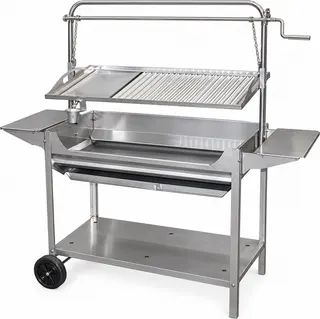 Barbacoa Inox Tocha con Ruedas y Elevador