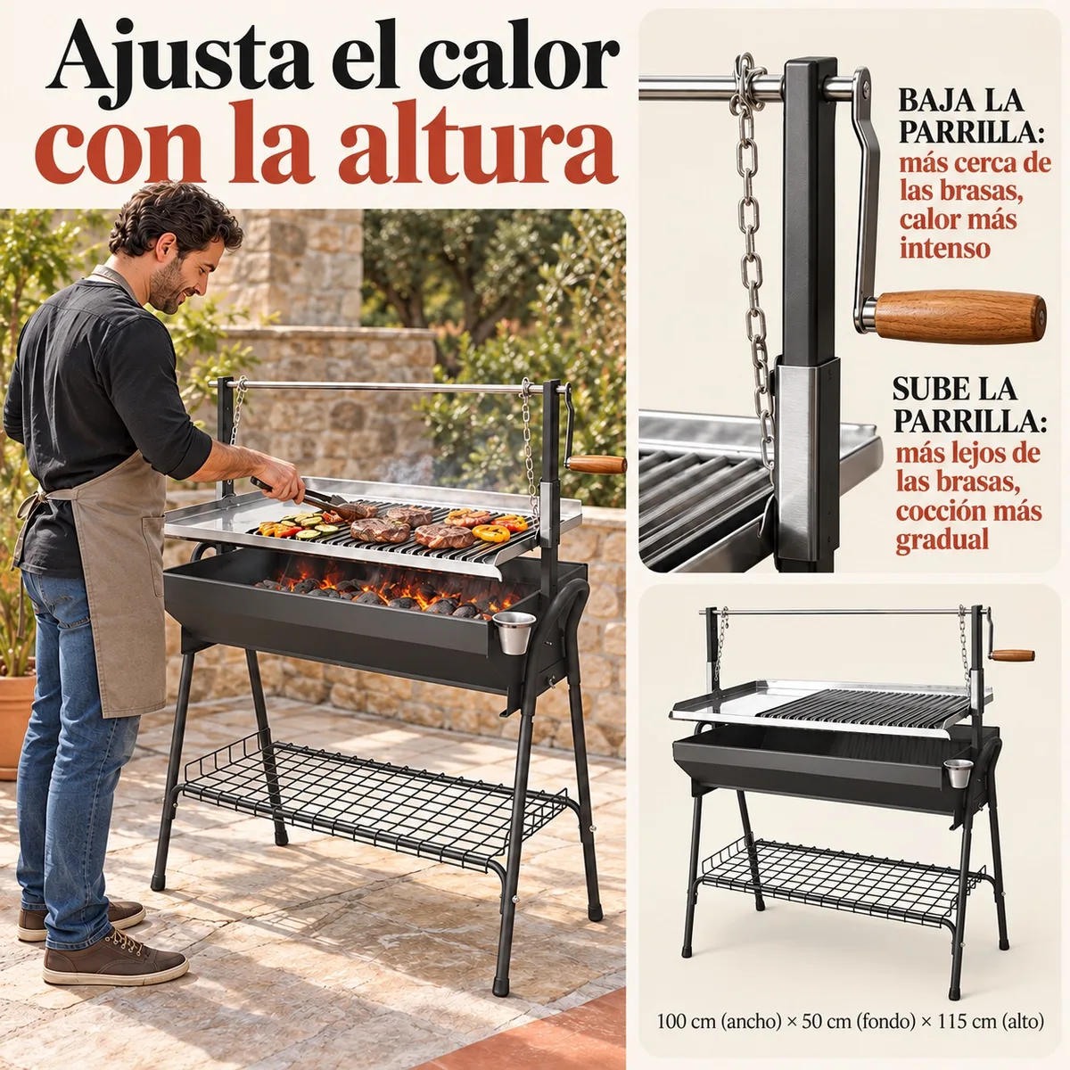 Barbacoa Santana Plancha-parrilla 100 cm — foto 5