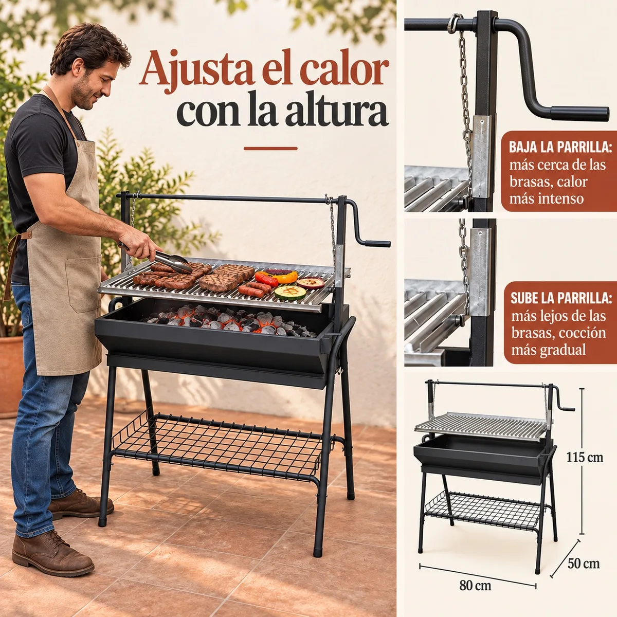 Barbacoa Santana Parrilla 80 cm — foto 5