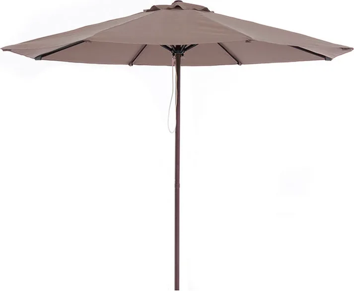 Parasol / Sombrilla de Aluminio Imitación Madera con Toldo de 3 metros