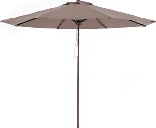Parasol / Sombrilla de Aluminio Imitación Madera con Toldo de 3 metros