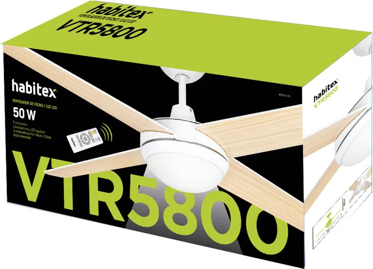 Ventilador Techo Habitex Vtr 5800 con Led — foto 4