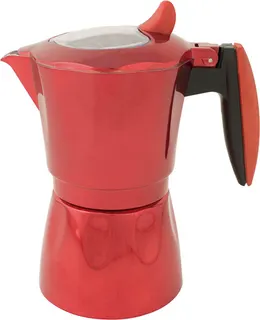 Cafetera aluminio Induccion Habitex Roja 6 Tz