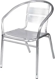 Silla Terraza aluminio con Brazos Apilable