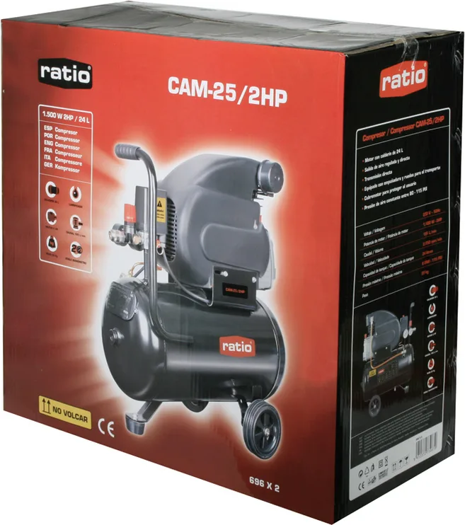 Compresor de Pistón Ratio Serie Cam-25/2hp — foto 4