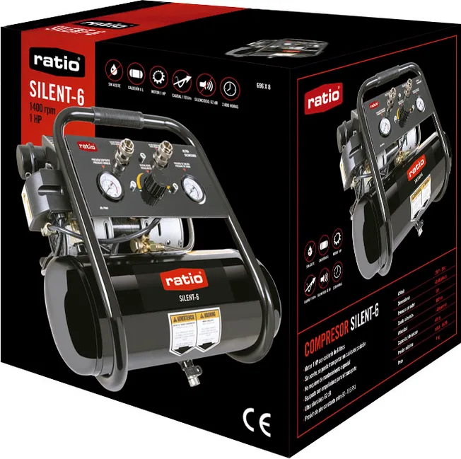 Compresor Portatil Silencioso Ratio Silent-6 — foto 4