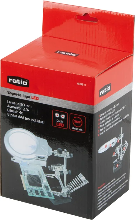 Lupa con Soporte Pinza Led Ratio 6399 — foto 3