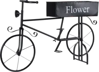 Macetero metálico bicicleta vintage Koopman negro 45 x 39 x 19,7 cm