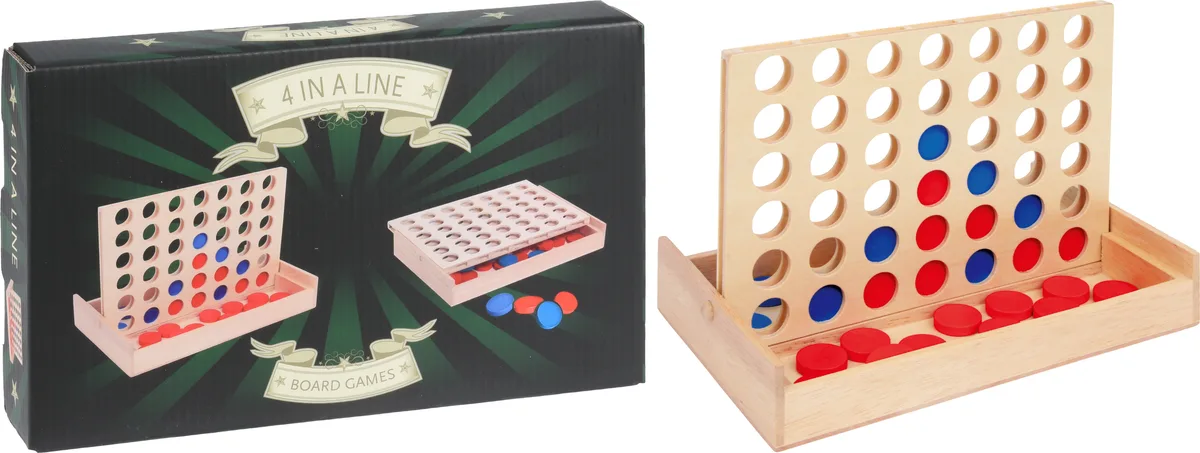 Juego 4 en Raya Madera 24x15 cm