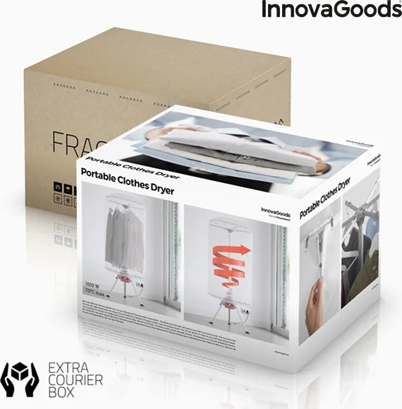 Secadora de Ropa Portátil Innovagoods 1000w Blanco — foto 3